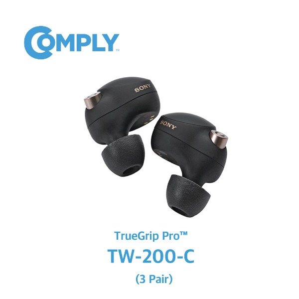 [COMPLY] 컴플라이 폼팁 TrueGrip Pro™ 트루그립 프로 이어팁 TW-200-C (소니 WF-1000XM4, 젠하이저 호환 / 3 pair) - 공식 수입사 정품