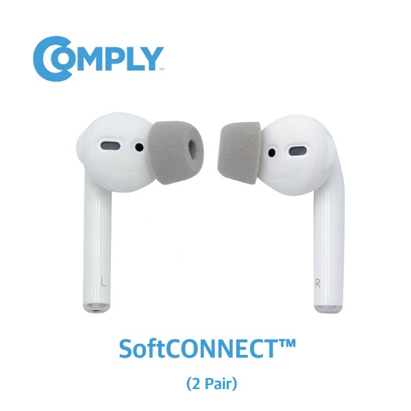 [COMPLY] 컴플라이 폼팁 SoftCONNECT™ 이어팁 소프트 커넥트 AirPods 1,2세대 / EarPods 에어팟 이어팟 전용 (2 pair) - 공식 수입사 정품